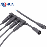 5A DC Power 4Pin Mâle Femelle Circulaire Connecteur Étanche M16 Fil à Fil IP68 Led Faisceau de Fil pour Éclairage + Système de Ventilateurs