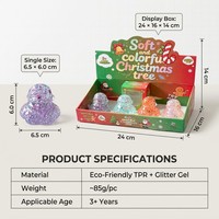 Jouet Squishy Arbre de Noël, Balle Anti-Stress, Jouet Sensoriel Doux et Vibrant pour Enfants, Cadeau de Fête