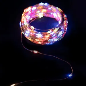 Ghirlanda di luci solari RGB, lunghezza 12 m, adatta per decorazioni esterne e interne e per creare atmosfera nelle feste. - Product Image 2