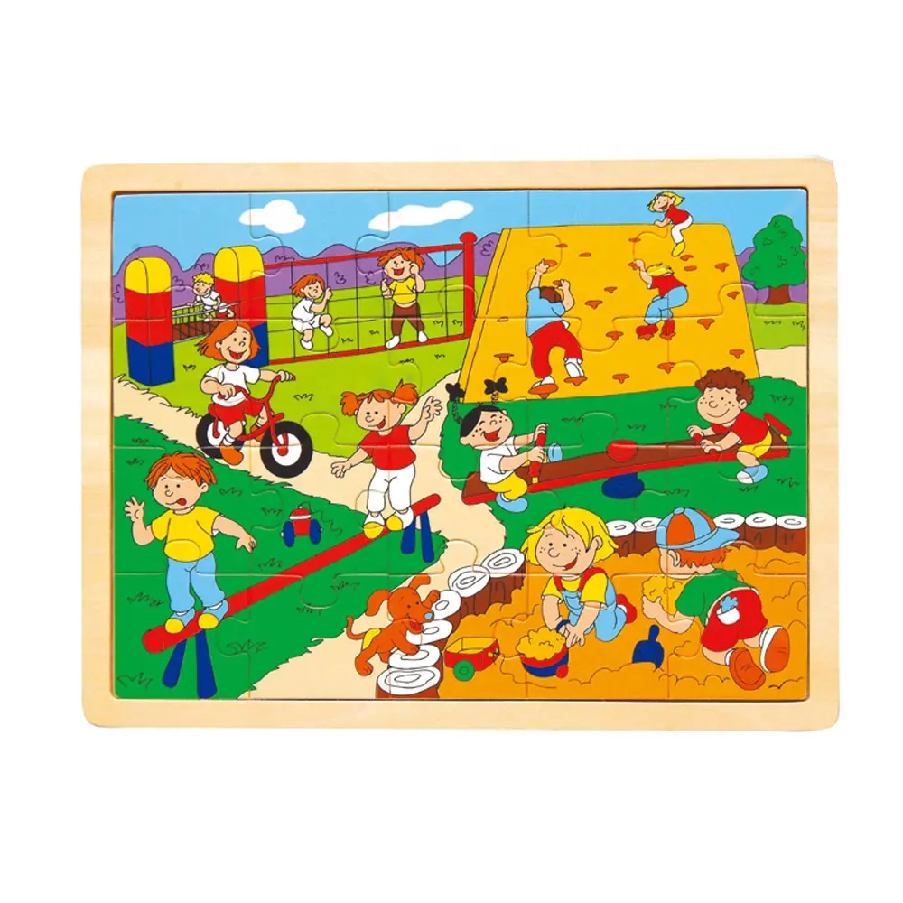 Nuovo disegno per bambini giochi educativi di legno 3d immagine jigsaw puzzle toy