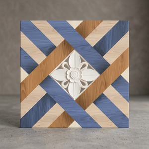 Carreaux de sol en céramique numérique émaillée effet bois 400x400mm, finition mate, pour hôtels et salons, décoration intérieure - Product Image 2