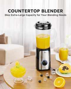 Mixeurs pour milkshakes et smoothies, mixeur électrique portable 400 W, mixeur de comptoir 4 en 1 - Product Image 2