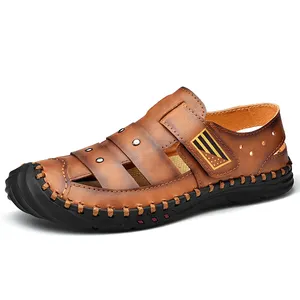 Zapatillas Baratas Chaussure Summer Sandals Men Outdoor Shoes Cover Sandals Genuine Leather Sandals for Men