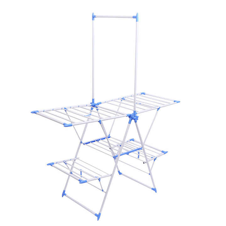 Outdoor Foldable 3 Tier Laundry Clothes Drying Rack Standing Butterfly