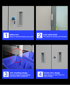 LEADLOONG 40-Drawer Standing Cabinet 530*220*650MM Steel Metal Plastic <strong>Storage</strong> File for Tools and <strong>Drawings</strong> - Product Image 6