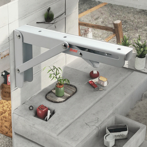 Supports d'étagère pliants en acier inoxydable robuste, table pliable, établi, bricolage, support triangulaire gain de place - Product Image 2