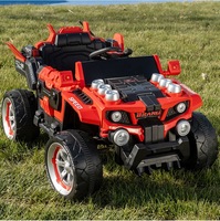 Voiture électrique à quatre roues pour enfants, véhicule télécommandé à batterie, pour garçons et filles, comprend une voiture de police, une poussette, une boîte
