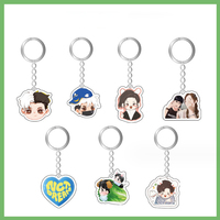 Porte-clés photo personnalisés en acrylique en gros, breloques portrait sur mesure, fournisseur de marchandises pour fans et boutiques de cadeaux