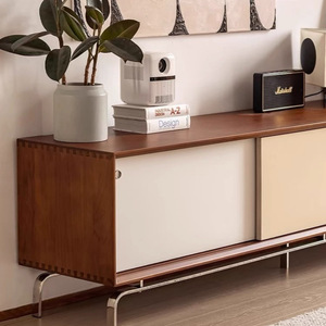 Nordic Solid Wood TV Stand Modern Minimalist Living Room Storage <b>Cabinet</b> <b>Small</b> Apartment Design - Product Image 3