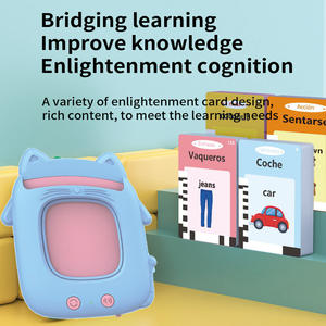 2025 chaud éducatif mignon chat forme <span class=keywords><strong>anglais</strong></span> parlant Machine début Cognition jouet Flash carte dispositif de lecture pour les enfants - Product Image 4