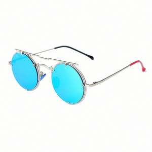 Nouveautés 2020, lunettes de soleil rondes en métal vintage UV400, lunettes de soleil steampunk - Product Image 3