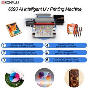 Imprimante à plat UV à positionnement automatique CCD 6090 avec tête d'impression I3200 pour stylo, coque de téléphone, verre, métal, bois, autocollant - Product Image 2