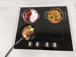 New Arrival xách tay điện 4-burner đung thép không gỉ Gốm Bếp cảm ứng 9 mức công suất Con Nút khóa xe ô tô - Product Image 5