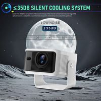 Projecteur intelligent Android portable 1080P LCD, mini projecteur home cinéma à courte focale avec haut-parleurs intégrés