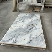 Panneau mural et de plafond en PVC UV pour la décoration intérieure de la maison, décoration murale, panneaux imperméables en marbre
