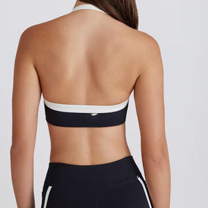 Sujetador deportivo de moda para mujer 2025, ligero, sin costuras, superventas, espalda abierta, contraste de Color, giro acolchado extraíble - Product Image 5