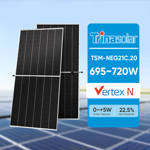 Trina <span class=keywords><strong>Solar</strong></span> <span class=keywords><strong>Panel</strong></span> Stand Installation 695W 700W 710W 720W Bifacia Double Glass Topcon Paneles solares para toda la casa - Product Image 1