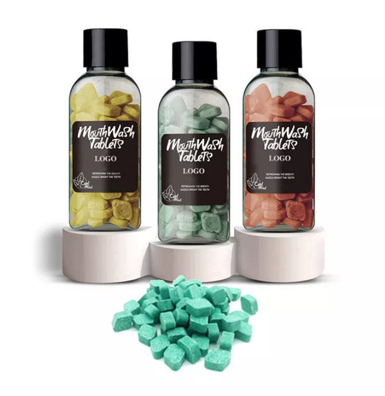 3 вкуса, легко носить с собой, Жевательная зубная паста, таблетки для чистки полоскания рта