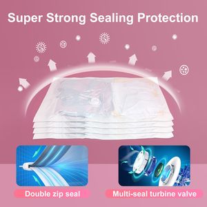 Confezione da 5 sacchetti <span class=keywords><strong>sottovuoto</strong></span> trasparenti ermetici <span class=keywords><strong>per</strong></span> la conservazione di coperte, <span class=keywords><strong>cappotti</strong></span> e vestiti, ideali <span class=keywords><strong>per</strong></span> casa e viaggi - Product Image 4