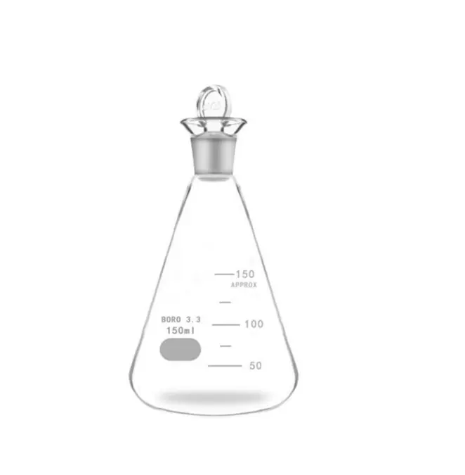 Customized Conical Erlenmeyer Flask with Standard Glass Stopper