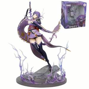28cm 11,02 pulgadas Genshin Impact Raiden Shogun con caja de Color resina de PVC modelo de niña adulta juguete figura de acción figura de <span class=keywords><strong>Anime</strong></span> - Product Image 1