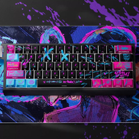 Capuchons de touches PBT sur le thème Arcane JINX, personnalisés pour clavier PC, style Anime, profil Cherry, pour accessoires de clavier mécanique