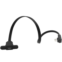 Cinta flexible ultrafina, montaje de Panel Micro usb a cable micro usb en ángulo