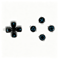 Pièce de rechange pour manette PS5 : Bouton directionnel en cristal pour fonction D-pad PS5, touches ABXY et stick analogique