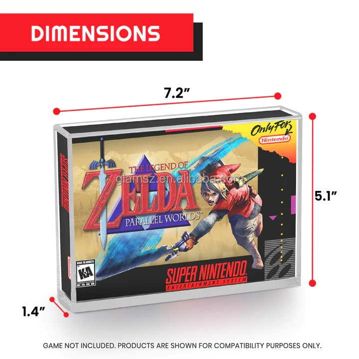 Clear Acrylic Stackable Case for Sony PlayStation & Sega