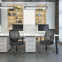 Kabel Chaise de bureau à bras fixe, design moderne, matériau en maille pour les visiteurs sans inclinaison arrière
