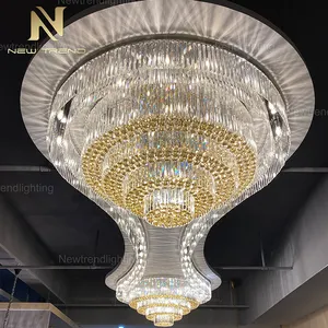 Hot Sale Indoor Decoration Hotel Villa Staircase Modern Crystal Luxury LED Ceiling Chandelier