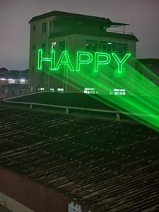 Luz de matriz LED a todo color de 40W, galvanómetro 65KPPS de alta velocidad, escaneo de luz láser de cielo al aire libre - Product Image 3