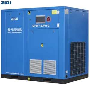 Strong 20HP 8bar 100% No Oil Air-cooled Fix-speed Single Stage Screw Compressor For Machinery Industry