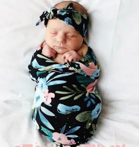 新生儿竹棉婴儿襁褓茧毯的弹力针织包裹照相馆配件泽西包裹