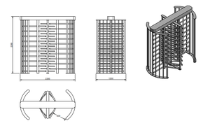 Torniquete ss304 <span class=keywords><strong>parc</strong></span> <span class=keywords><strong>d</strong></span>'attractions gym bureau double voie pleine hauteur tourniquet RFID QR code reconnaissance faciale contrôle <span class=keywords><strong>d</strong></span>'accès - Product Image 5