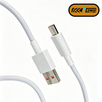 Câble USB A vers C blanc 6A compatible avec les téléphones et tablettes Android, vente en gros, câble de charge pour achat en gros