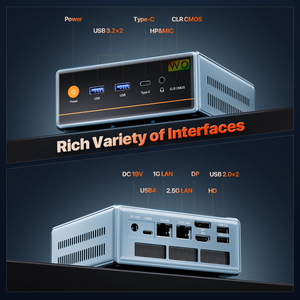 Se Aceptan Pedidos Personalizados, Mini PC para Juegos 5 6600H DDR5 NVMe SSD WiFi 6 Doble LAN 4K, Computadora de Escritorio WO4-6600H Hexa Core AMD Ryzen 5 - Product Image 6
