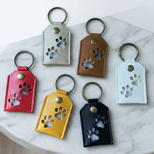 Dog Fur Storage <b>Keychain</b> Cute PU Leather Pet Hair Storage Keychains Memorial Keepsake Decor for Puppy Cat - Product Image 3