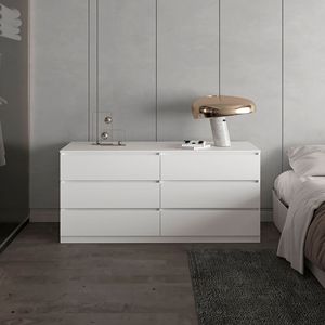 White <b>6</b>-<b>Drawer</b> Rectangle Dresser - Product Image 1