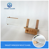 Verre décoratif moderne durable anti-UV en cristal liquide dispersé dans un matériau polymère (PDLC) pour salle de bain, hôpital, industrie