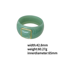 Grand bracelet manchette large en résine, décor carré géométrique, style vintage, épais, pour femme