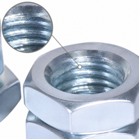 Mur Baut Hexagonal Metrik DIN 934 Baja Karbon Galvanis/ Lapis Seng Kelas 4 8 M6 hingga M30 Tugas Berat untuk Penggunaan Teknik Industri