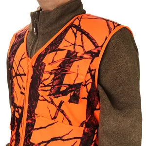 เสื้อกั๊กกลา<span class=keywords><strong>ง</strong></span>แจ้งสำหรับผู้ชาย เสื้อกั๊กสำหรับล่าสัตว์ สีส้มลายพราง มีกระเป๋าหลายช่อ<span class=keywords><strong>ง</strong></span> ขนาด M-4XL - Product Image 6