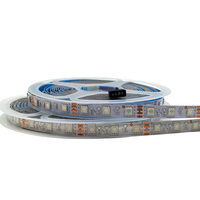 Lampu Strip LED Fleksibel PCB 12V 14.4W 5050SMD 60LED/m 5M RGB Warna Tunggal IP65, Dapat Diredupkan dengan Remote IR dan Aplikasi