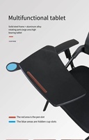 Chaise pliante de conférence avec tablette intégrée et tableau d'écriture – Chaise de formation de bureau polyvalente