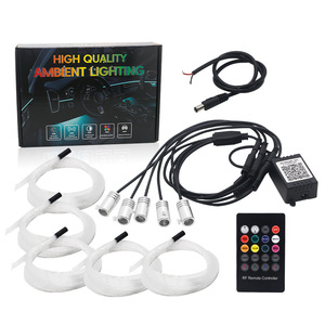 Lumière d'ambiance LED optique intelligente pour voiture, nouveau modèle Star Top avec télécommande, compatible universel, synchronisation musicale, pour Volkswagen - Product Image 2