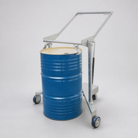 Chariot de manutention mécanique DJ365 pour fûts, capacité de charge nominale de 365 kg, en acier et plastique, avec support de palette pour utilisation en entrepôt
