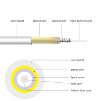 Cable de Conexión de Fibra Óptica Blindado de PVC LSZH SC/APC SM Simplex, Kit de Acopladores para Proyectos FTTH, Longitud Personalizada, Directo de Fábrica