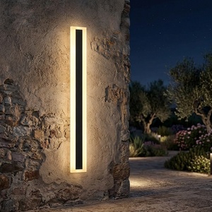 Lámpara de pared lineal para jardín, impermeable, para hotel, villa, lámpara de pared para exteriores, luces LED para pared exterior para el hogar - Product Image 1