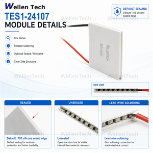 Sistema de Enfriamiento Peltier por Líquido TES1-24107 de 40x40x2.95 mm y 120 W para Control Térmico de Placas Frías - Product Image 4